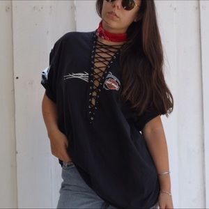 ♥️SALE Harley Davidson Custom Tie Up Tee